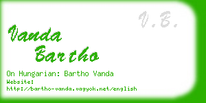 vanda bartho business card